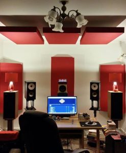 GIK 242 Acoustic Panels in Auckland NZ Studio Red Panels