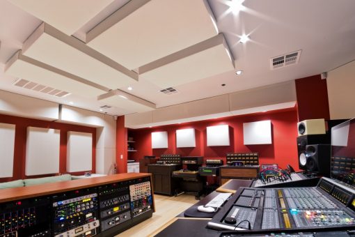 Lost Ark Studio Control Room GIK Acoustics Bass Traps and Soffits