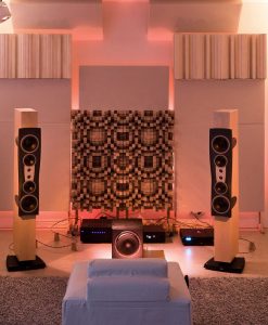 Sound diffusion and absorption in listening room