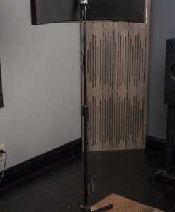 GIK Acoustics VISO Booth Full shot with mic stand